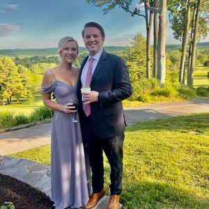 Light grey/blue bridesmaid dress